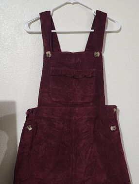 Women’s Burgundy Pinafore Dress